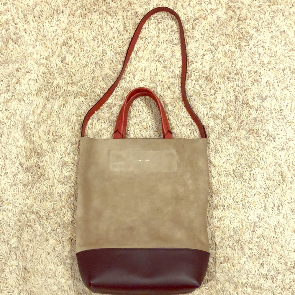 Rag and Bone Walker Suede and Leather convertible tote bag